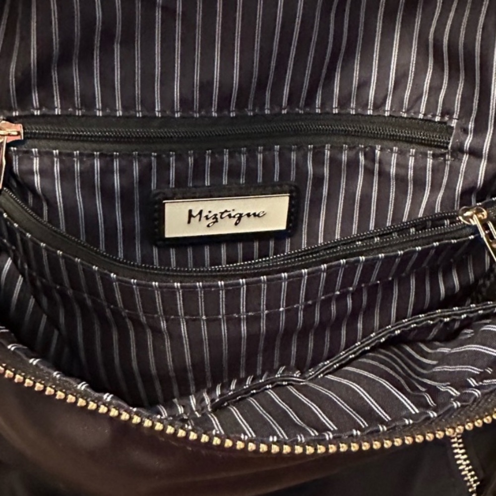 Miztique Sienna Nylon Convertible Backpack In Black - Picture 10 of 11